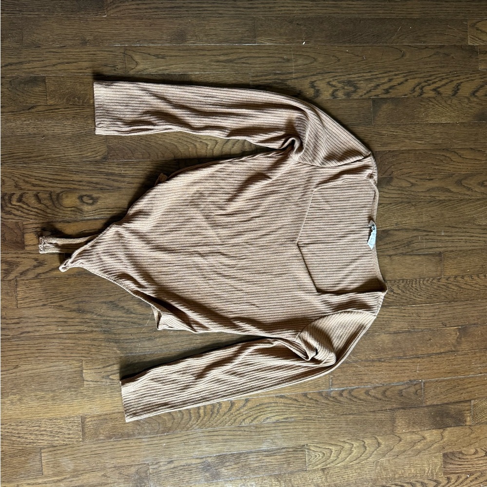 SO Women's Tan Ribbed Bodysuit